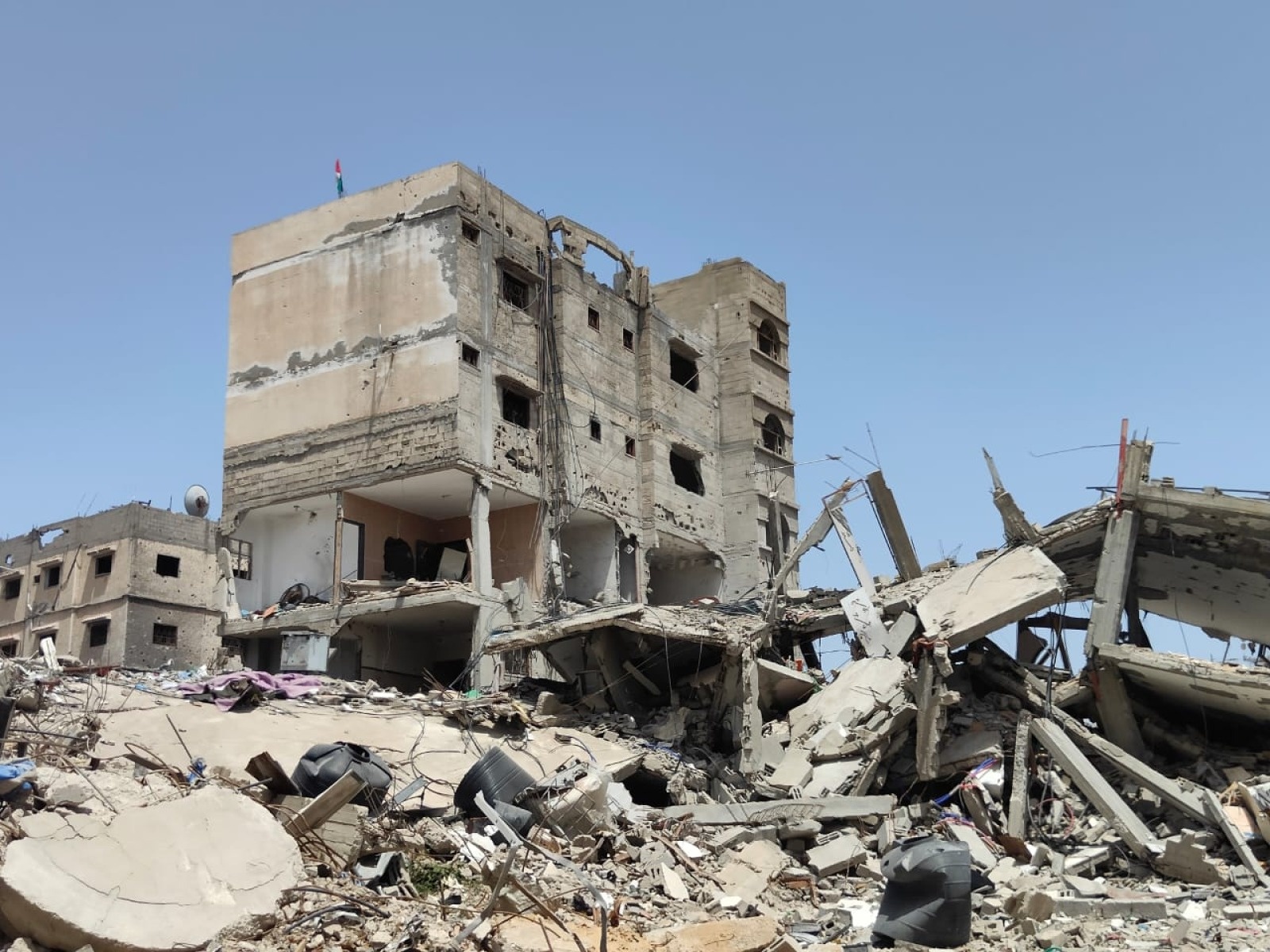 Ruiniertes Gebäude in Gaza 