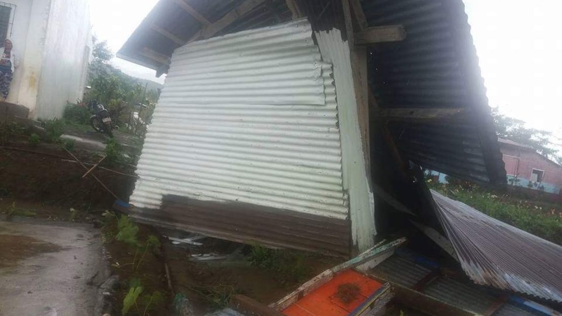 Dégâts à Visayas aux Philippines suite au passage du typhon Mangkhut