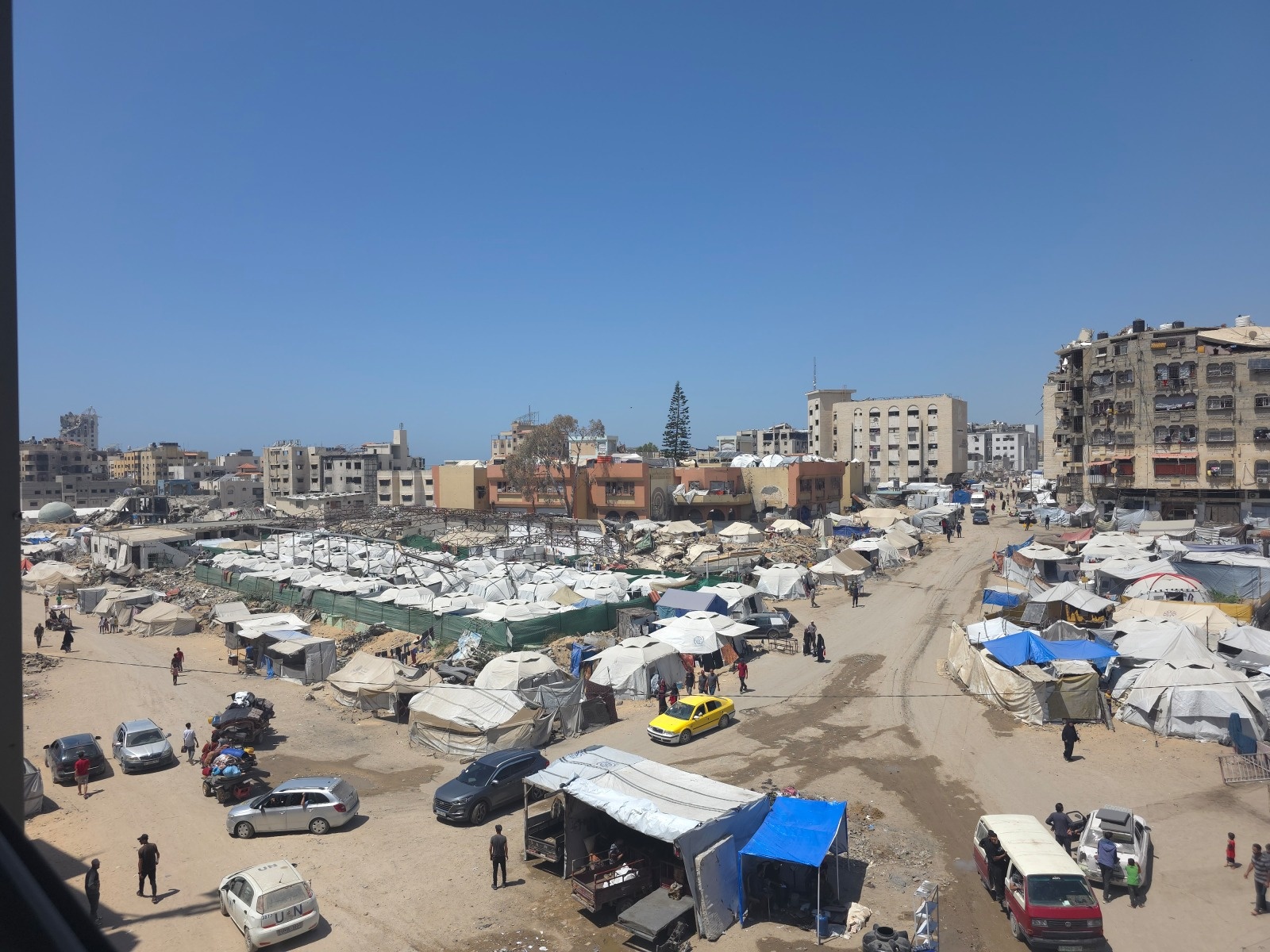 Zelte von Binnenvertriebenen in Gaza-Stadt 