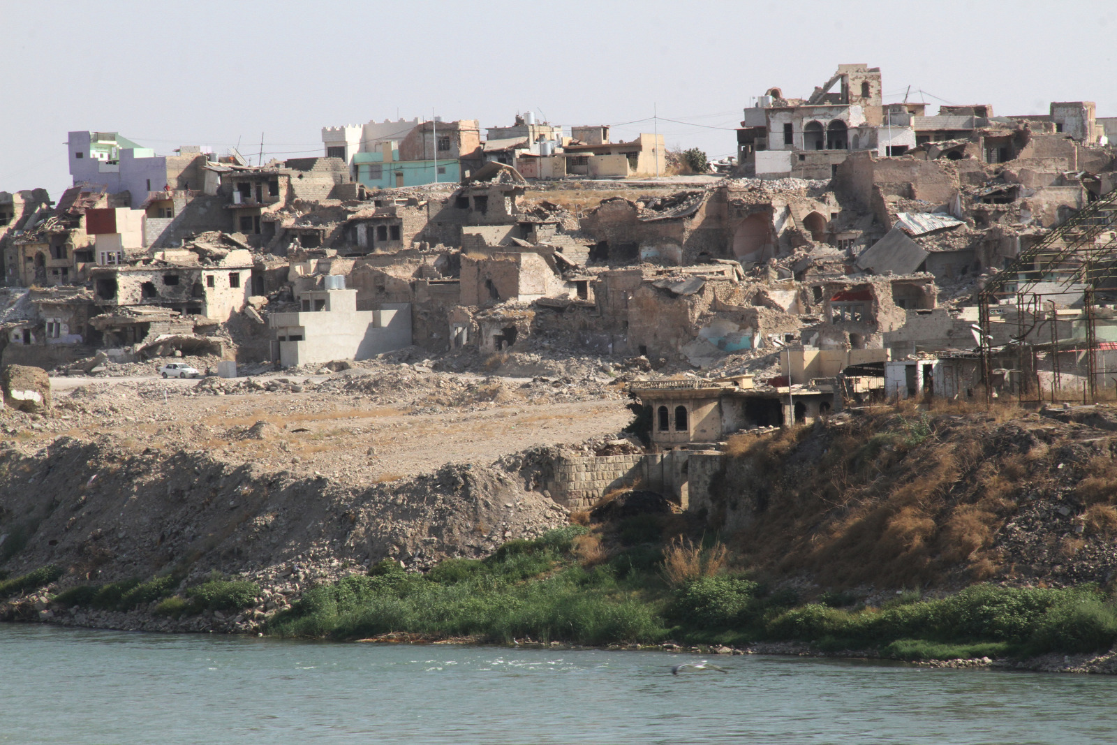 Immeubles détruits dans la vieille ville de Mossoul Ouest