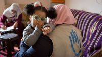Les bénévoles de HI identifient les besoins de Safaa, atteinte de paralysie cérébrale 