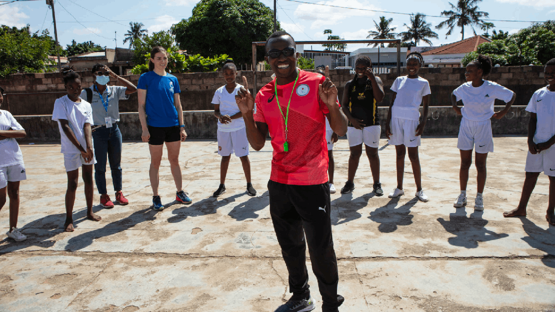 Hilário Xavier Chavela est professeur de sport dans l’école Benfica Nova, à Matola, Mozambique. 