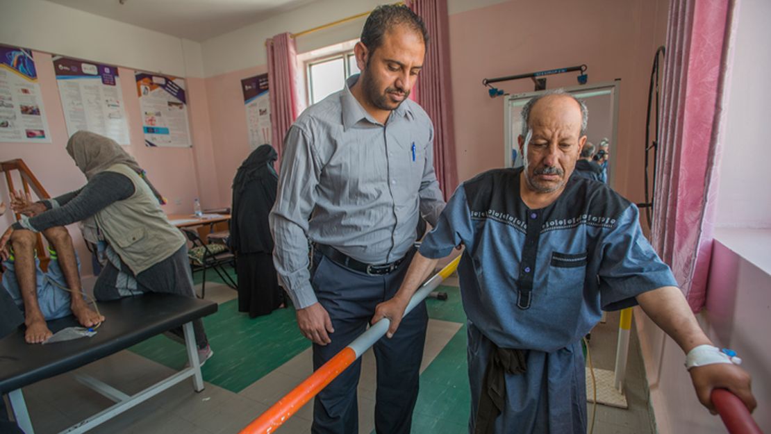 Séances de rééducation en mai 2018 dans un hôpital soutenu Par HI 