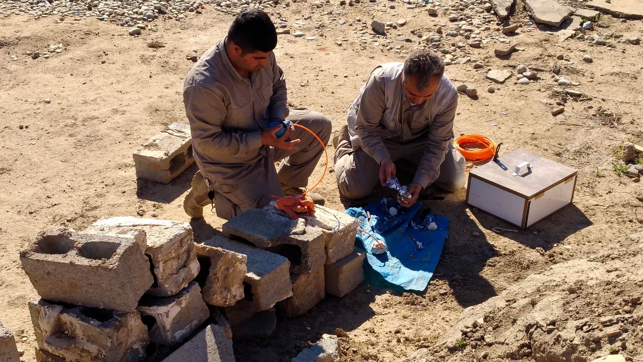Des restes explosifs de guerre retrouvés dans le gouvernorat de Kirkouk et prêts à être détruits