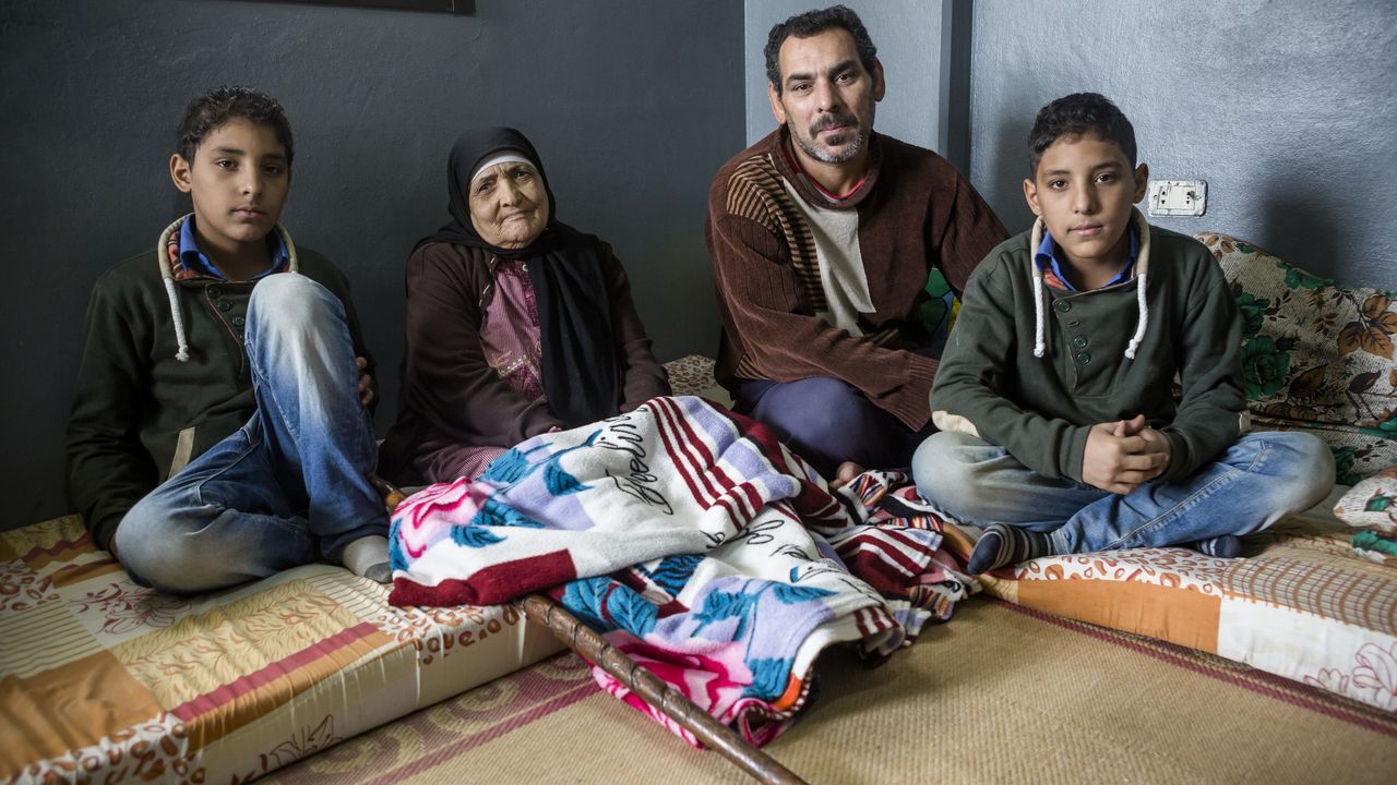 Famille de réfugiés syriens au Liban