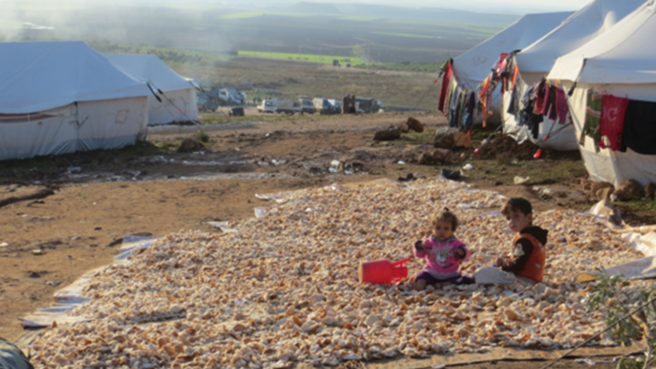 Flüchtlingslager in der Gegend von Idleb, Syrien.