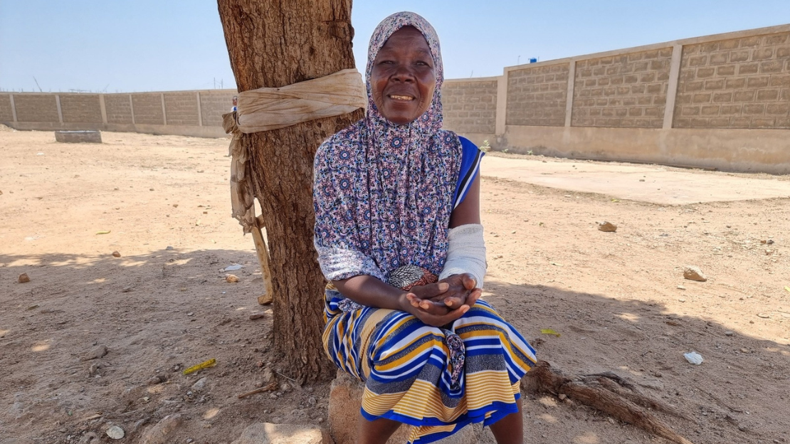 Awa, die nach ihrer Flucht aus Burkina Faso in Togo Zuflucht gefunden hat. 