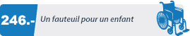 246 CHF = Un fauteuil roulant 