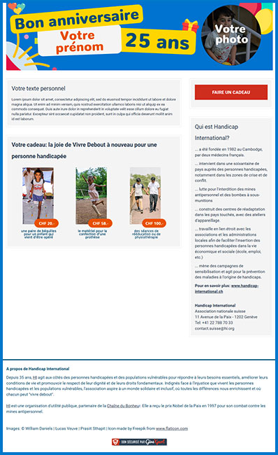 Exemple page de collecte