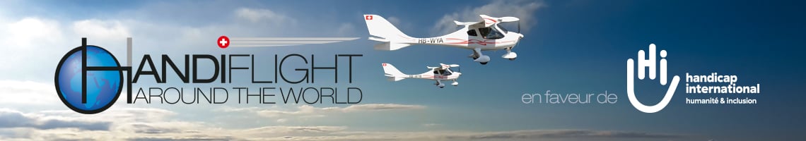 Handiflight around the world en faveur de Handicap International Banner